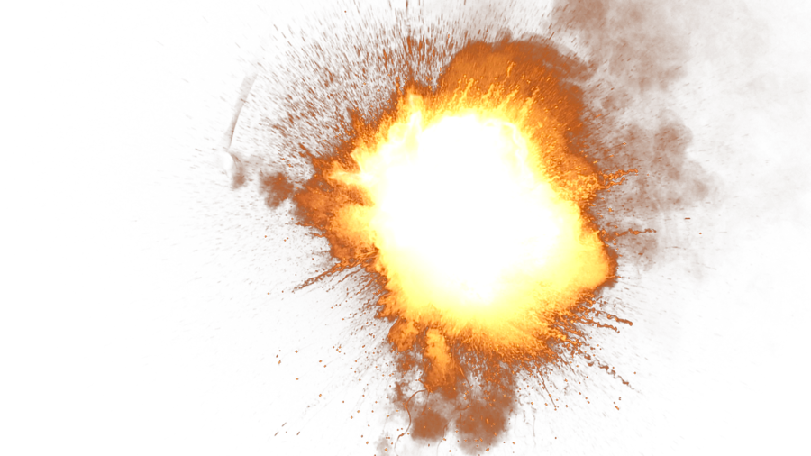 Explosion Cartoon Clipart Fire Flame Explosion Transparent