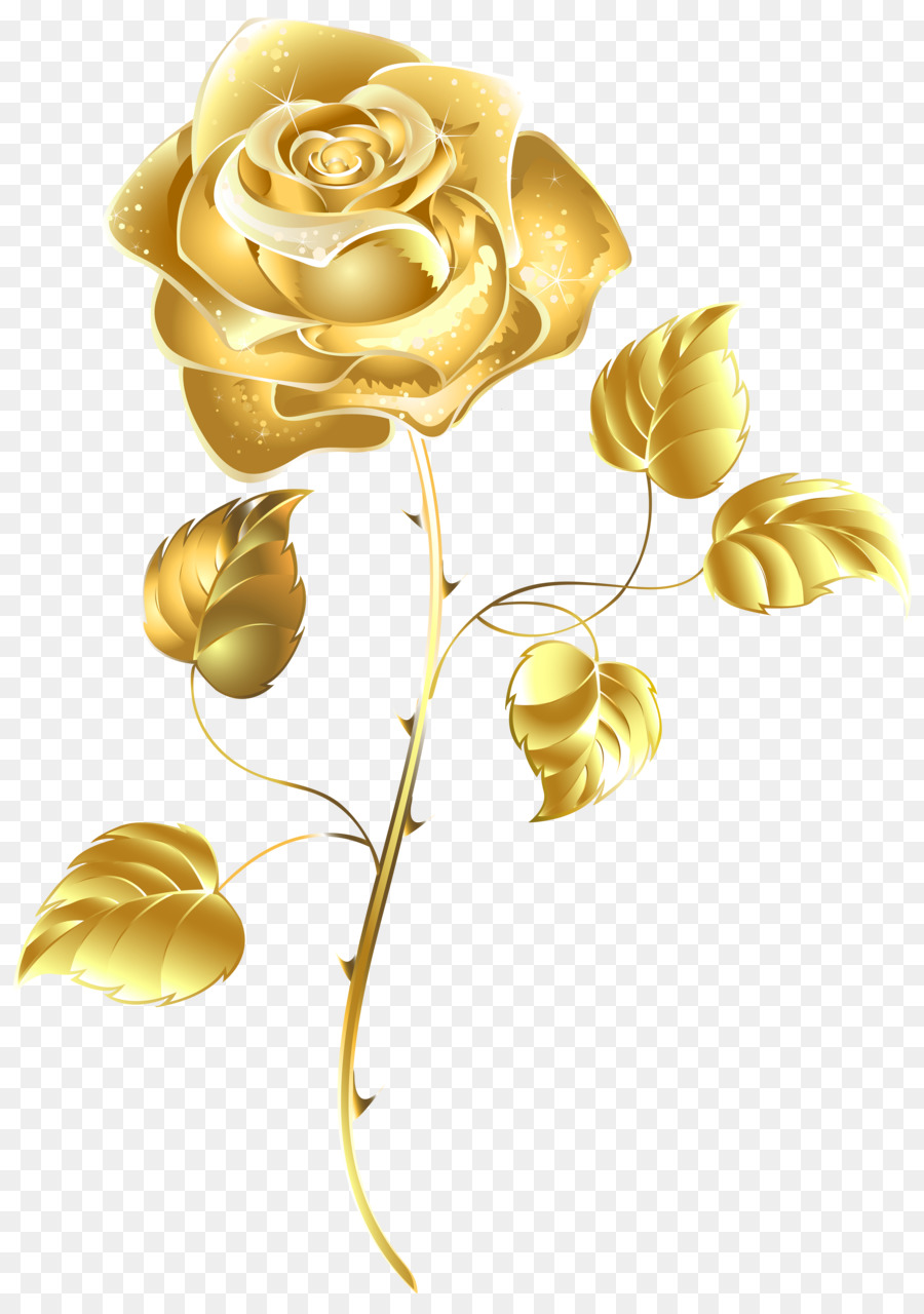 gold flower clip