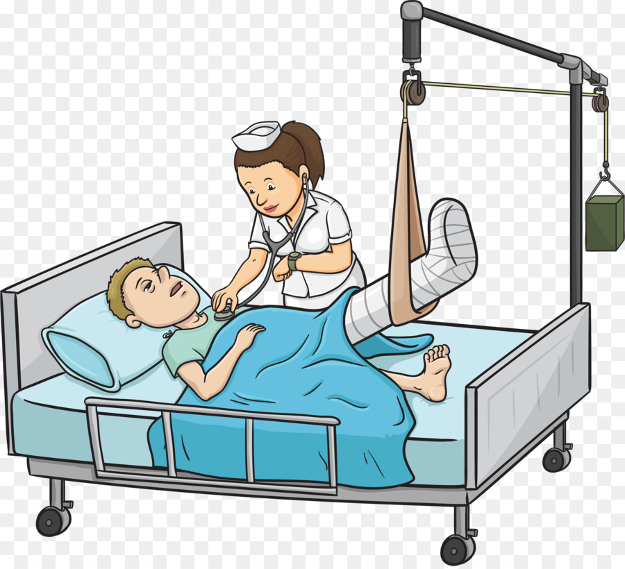 Hospital Patient Cartoon