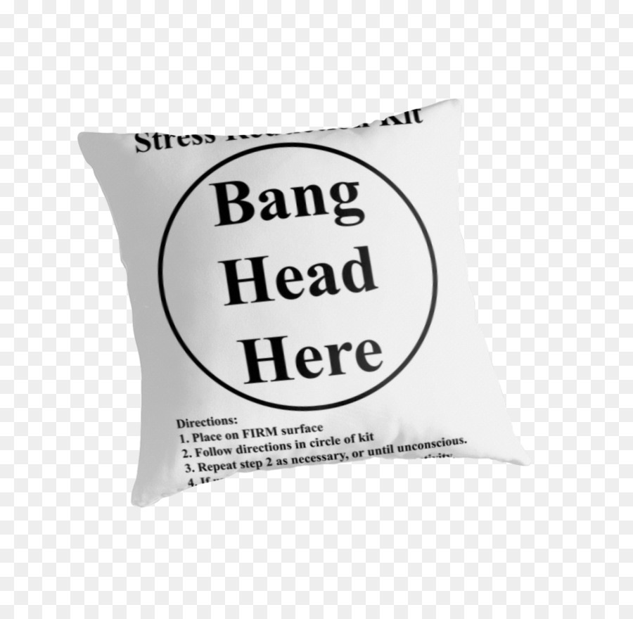 bang head here sign clipart Cushion Throw Pillows