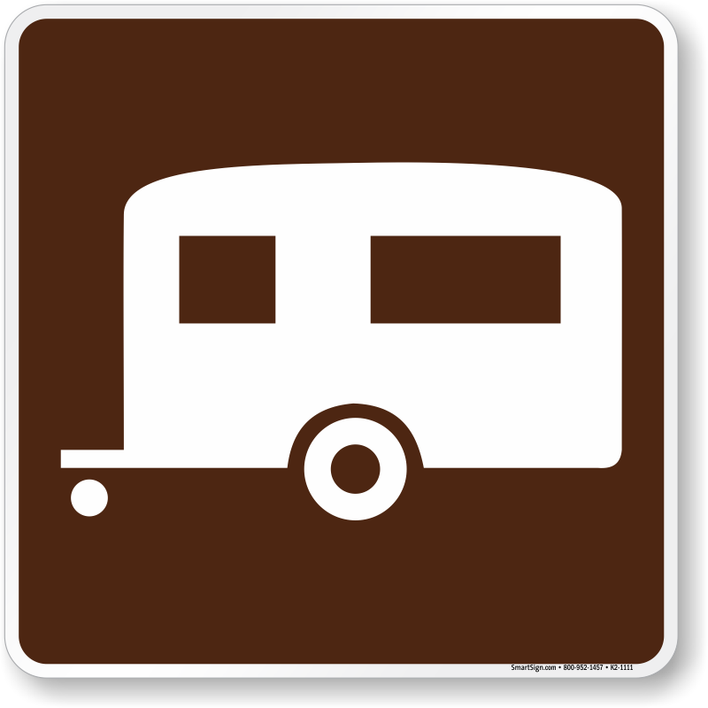 Caravan camping motorhome park sign 