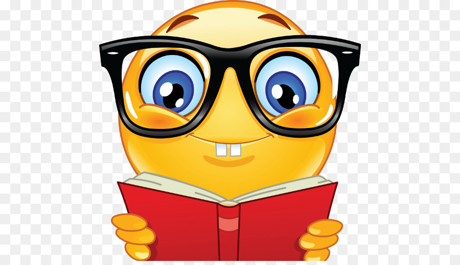 Nerd Emoji Reading Book