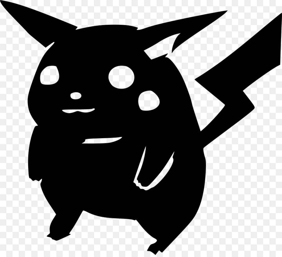 Pikachu Black And White Clipart Cat Transparent Clip Art