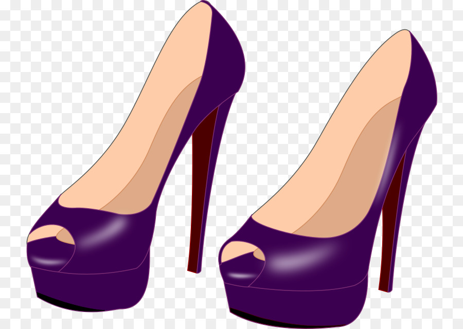 purple shoes clipart High-heeled shoe Clip art