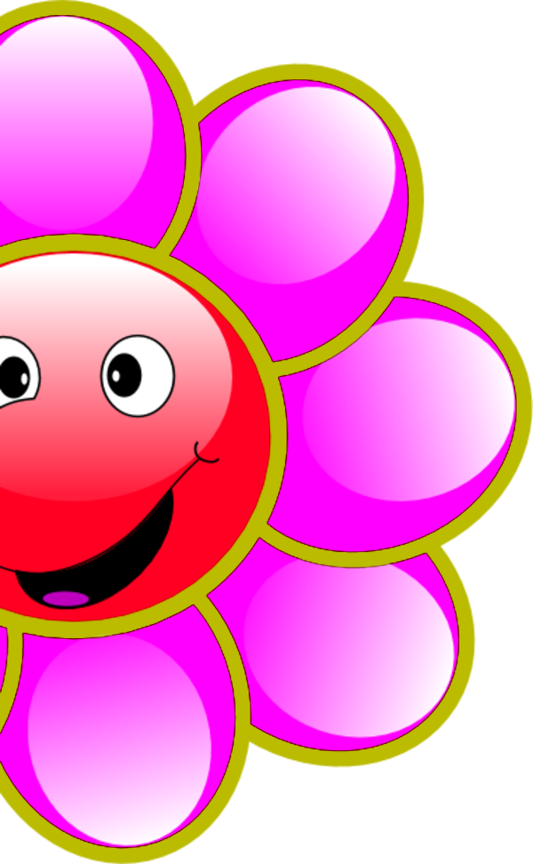 Download Pink Flower Cartoon Clipart Smiley Smile Pink Transparent Clip Art