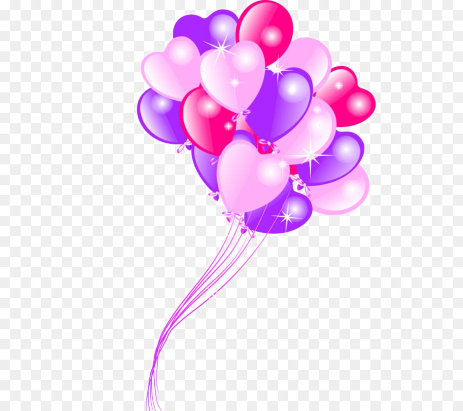 Download Pink Flower Cartoon Clipart Balloon Birthday Purple Transparent Clip Art