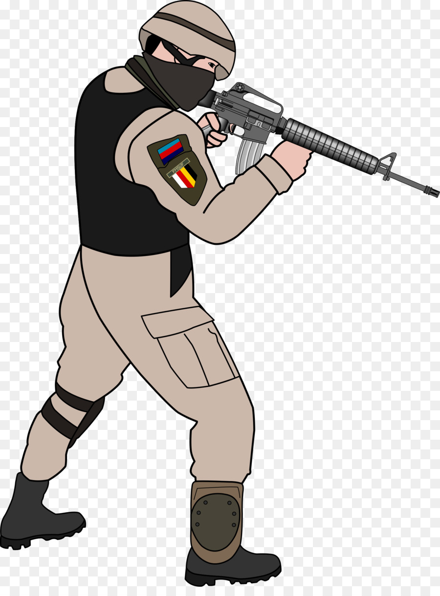 Gun Cartoon Clipart Soldier Gun Army Transparent Clip Art