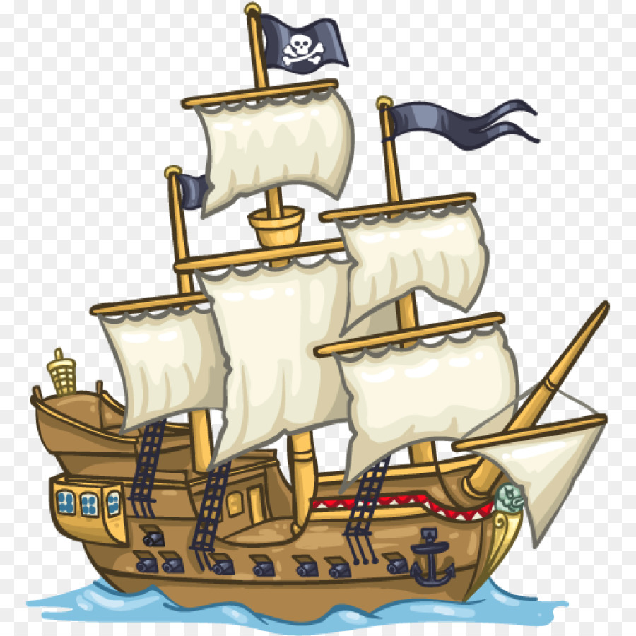 Pirate Ship Cartoon Clipart Pirate Drawing Boat Transparent Clip Art