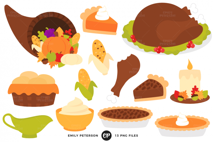 10+ Clipart Thanksgiving Dinner Cartoon Photos