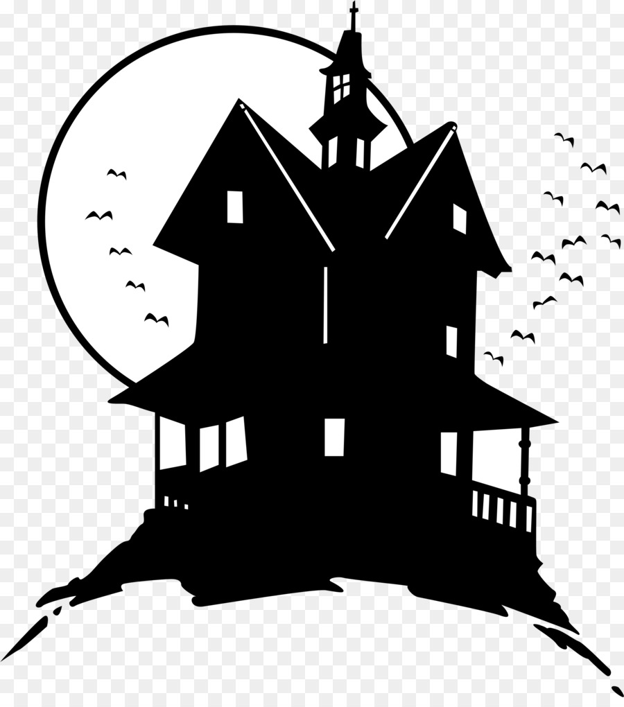 haunted house cartoon clipart tree silhouette line transparent clip art haunted house cartoon clipart tree