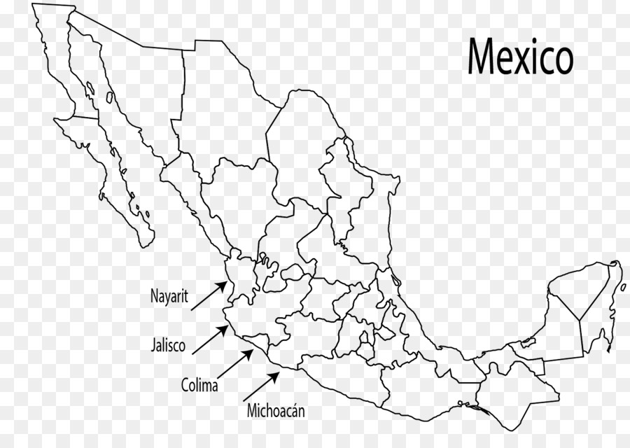 Book Black And White Clipart Mexico Map White Transparent