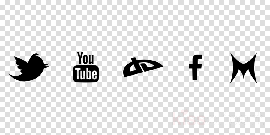 Youtube Logo Black And White Clipart Youtube Black Text Transparent Clip Art