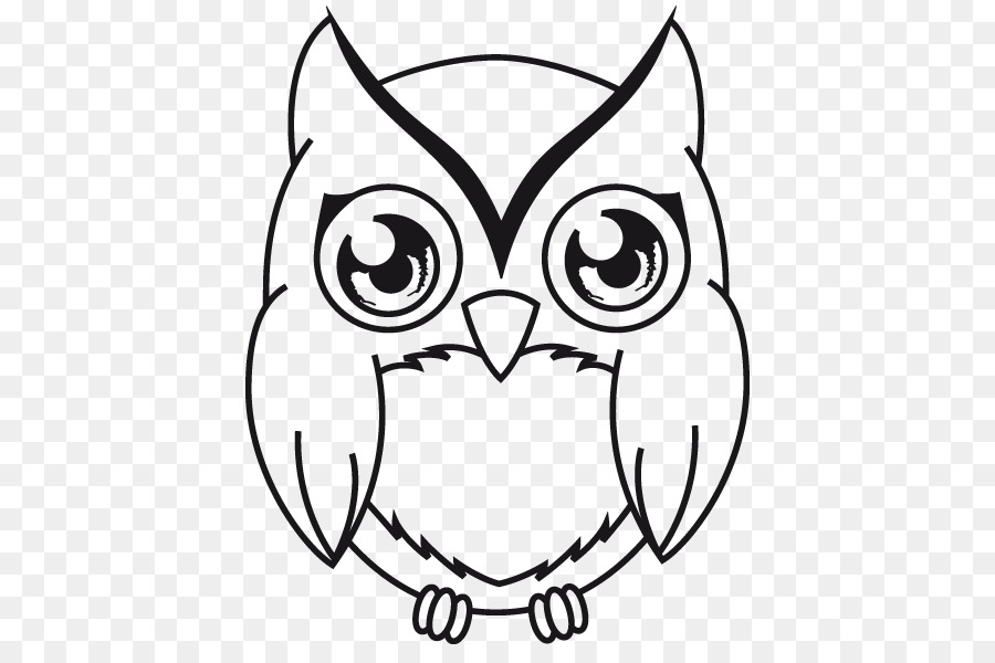 Black Line Background Clipart Owl Drawing Art