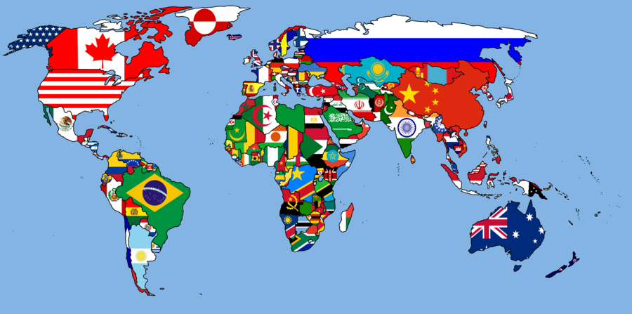 World Cartoon Clipart World Flag Map Transparent Clip Art