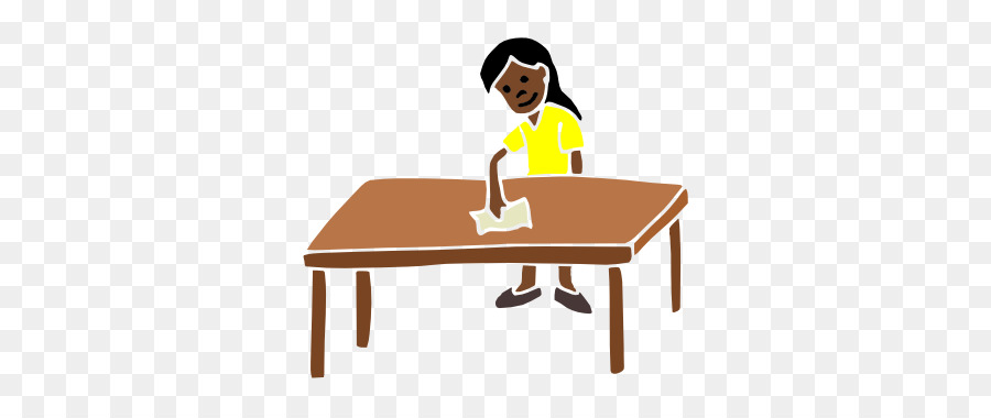 Cartoon Background Clipart Table Cleaning Furniture Transparent Clip Art