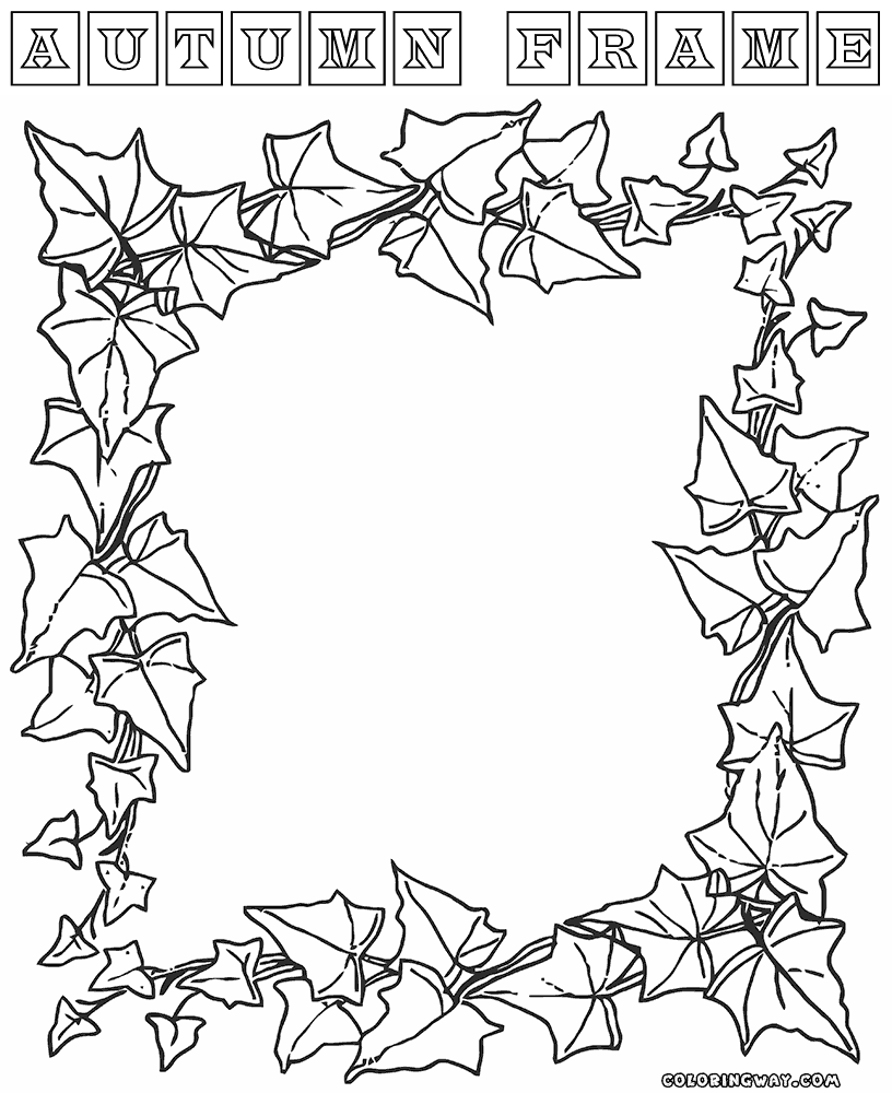 5300 Autumn Borders Coloring Pages , Free HD Download