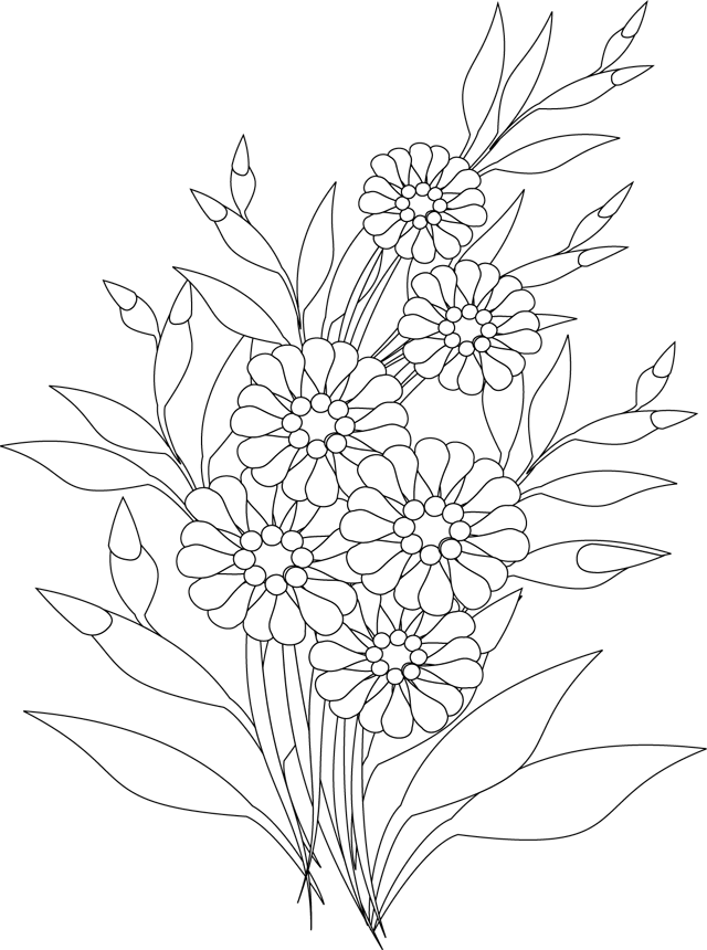 Black And White Flower Clipart Drawing Flower White