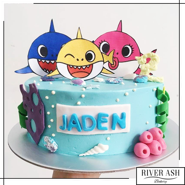 Baby Shark Clipart Clipart Cake Birthday Dessert Transparent