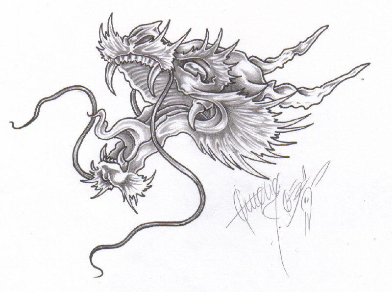 Dragon Head Tattoo Designs - wide 4