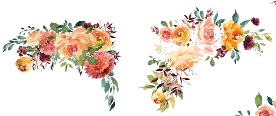 Watercolor Floral Background Clipart Flower Plant Transparent