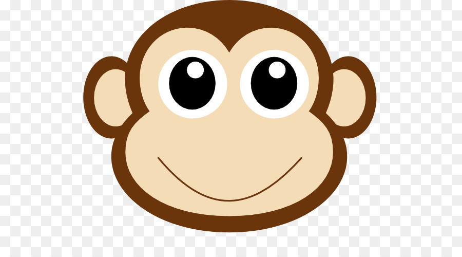 Monkey Face Cartoon - Cartoon cheeky monkey face head ape chimp