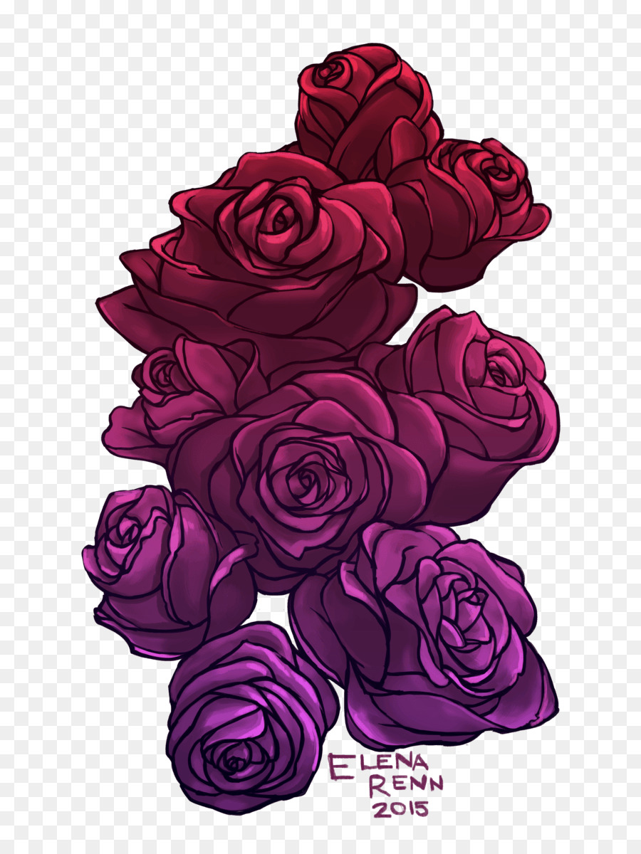 Bouquet Of Flowers Drawing Clipart Drawing Purple Flower Transparent Clip Art