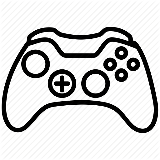 Xbox One Controller Outline Sketch Coloring Page