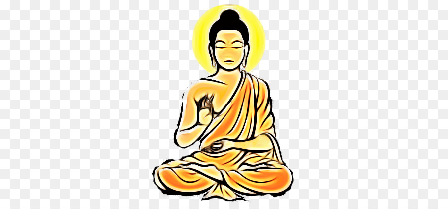 Buddha Cartoon clipart - Illustration, Clothing, Yellow, transparent