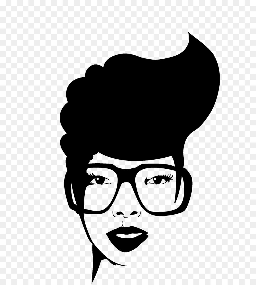 Glasses Background Clipart Hair Black Face Transparent Clip Art