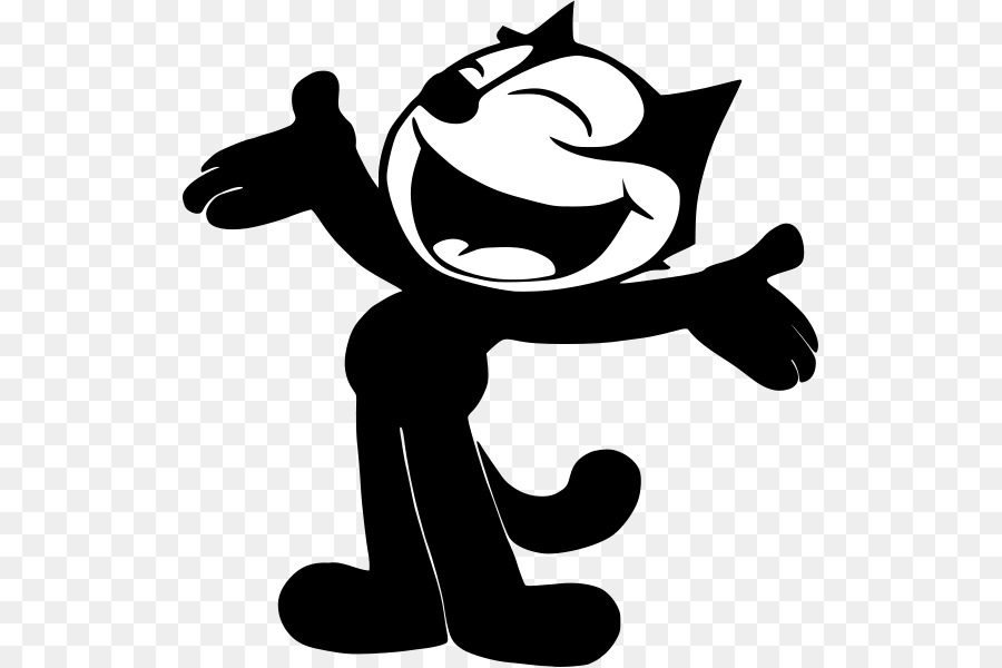 Felix The Cat clipart - Cat, Cartoon, Black, transparent clip art