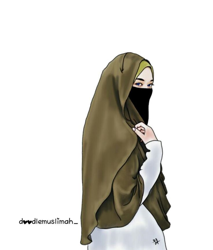  Foto Animasi Hijab Bercadar  Hijaber Gallery