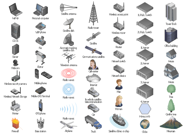 wifi visio network stencils