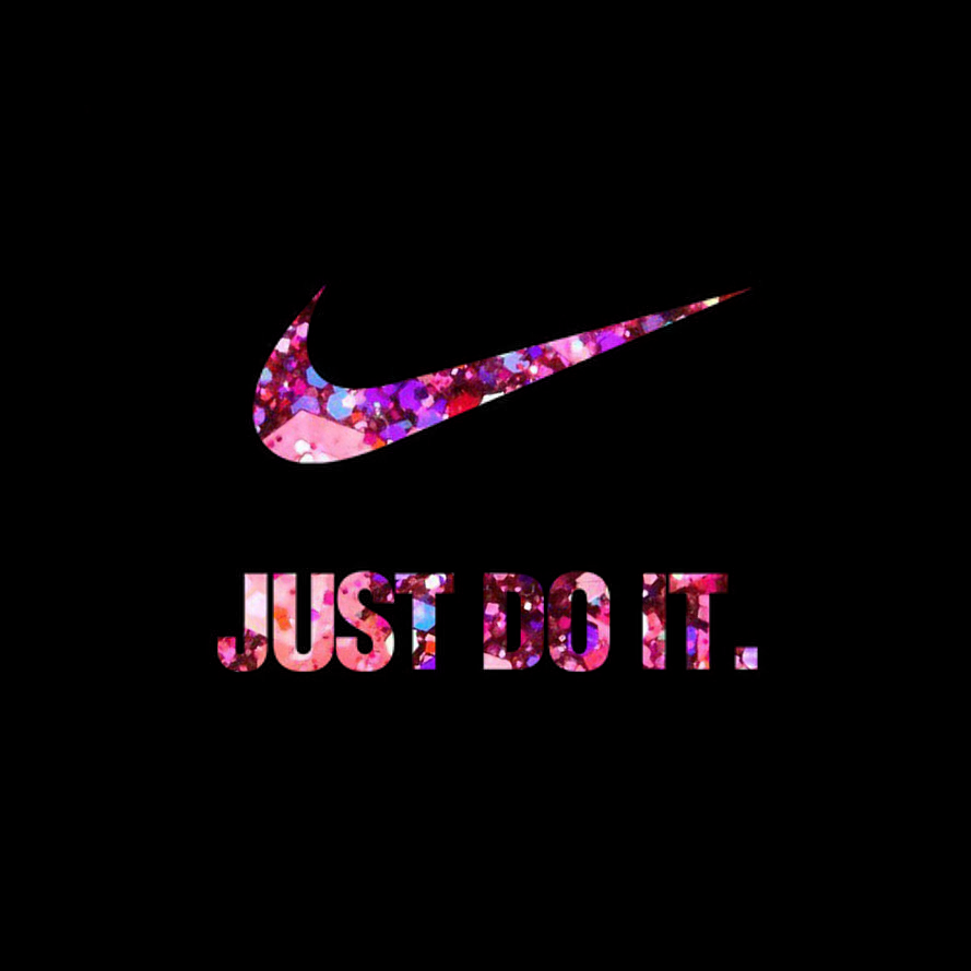 Nike Just Do It Logo Clipart Pink Text Purple Transparent Clip Art