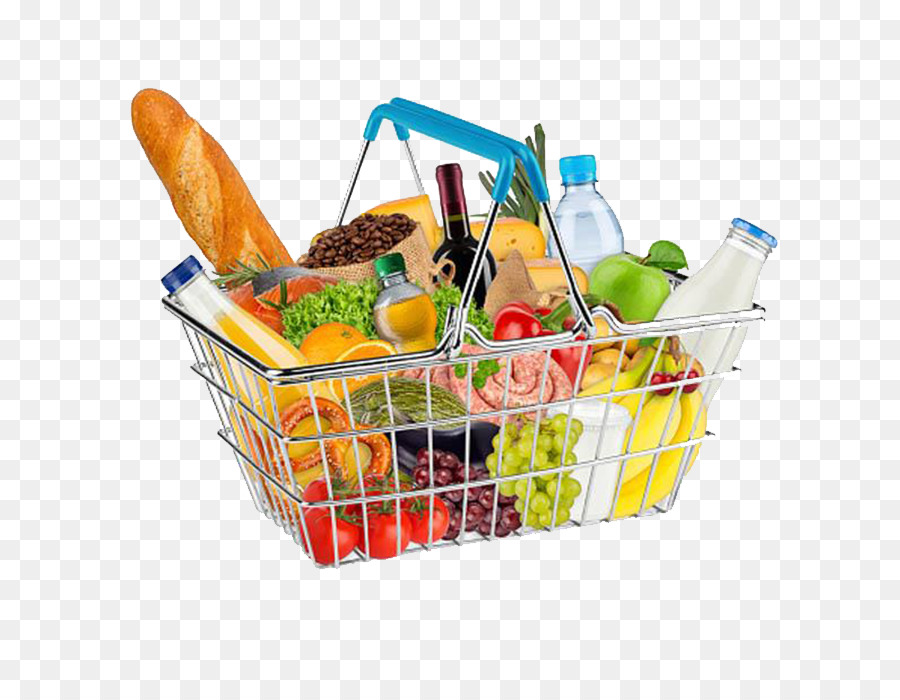 Supermarket Cartoon clipart - Food, Shopping, Basket, transparent clip art