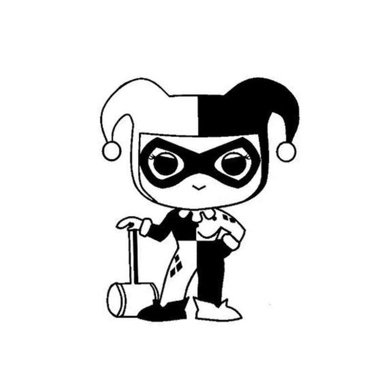 Download Funko Pop Coloring Pages Clipart Joker Harley Quinn