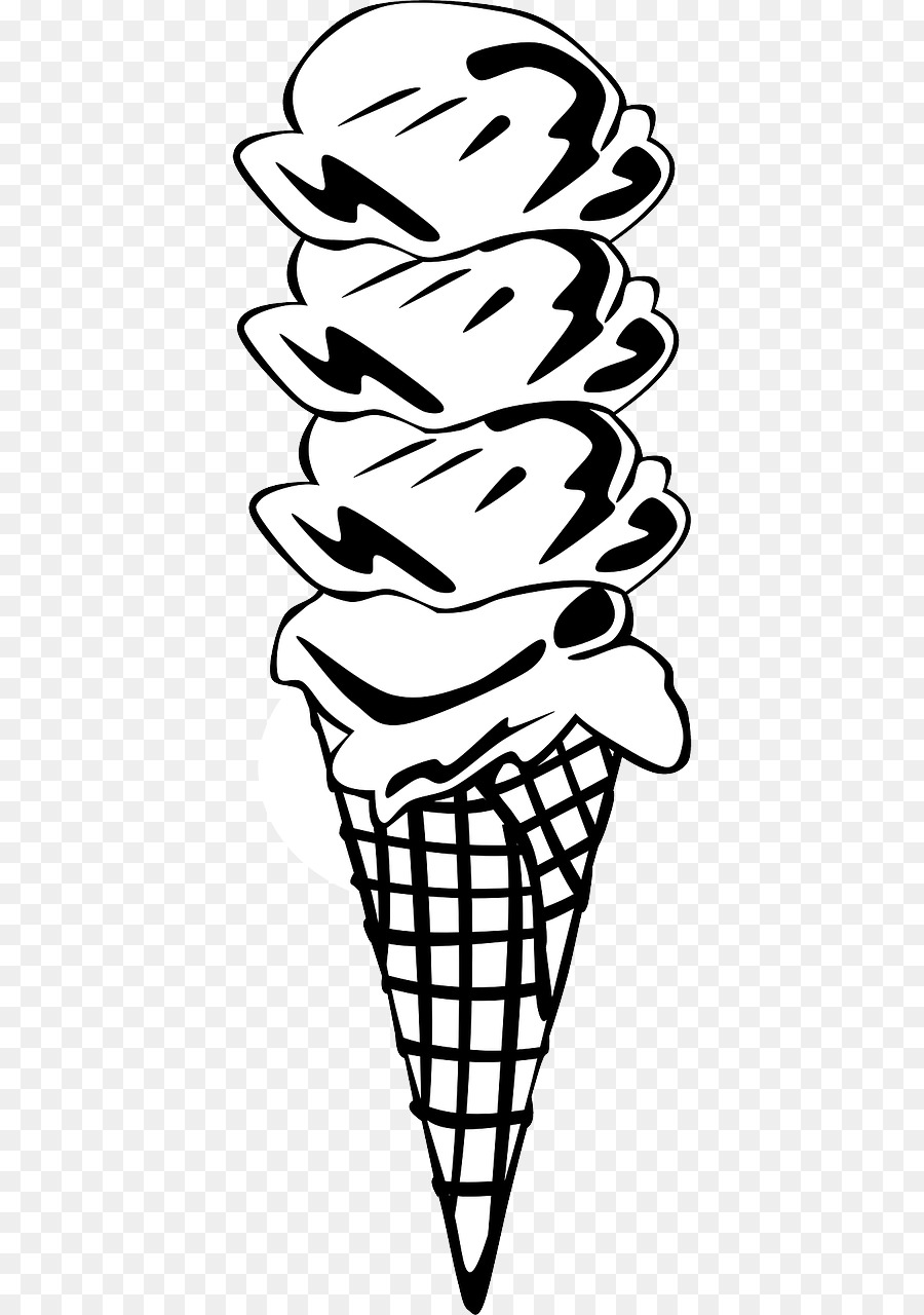 Ice Cream Cone Background Clipart Head Drawing Line Transparent Clip Art