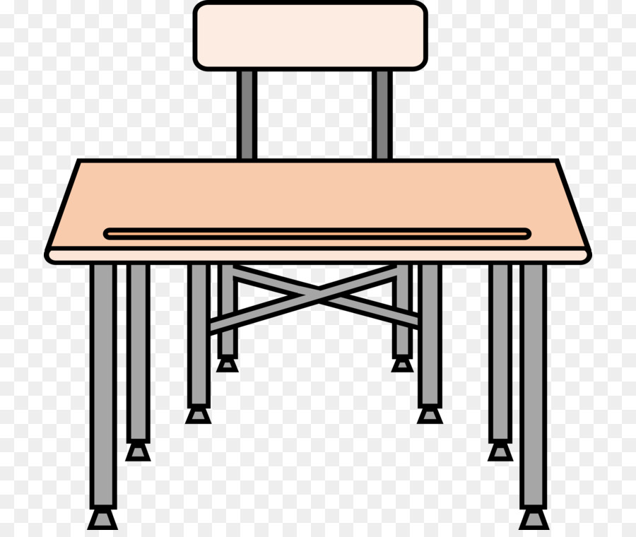 Student Cartoon Clipart Table Desk Chair Transparent Clip Art