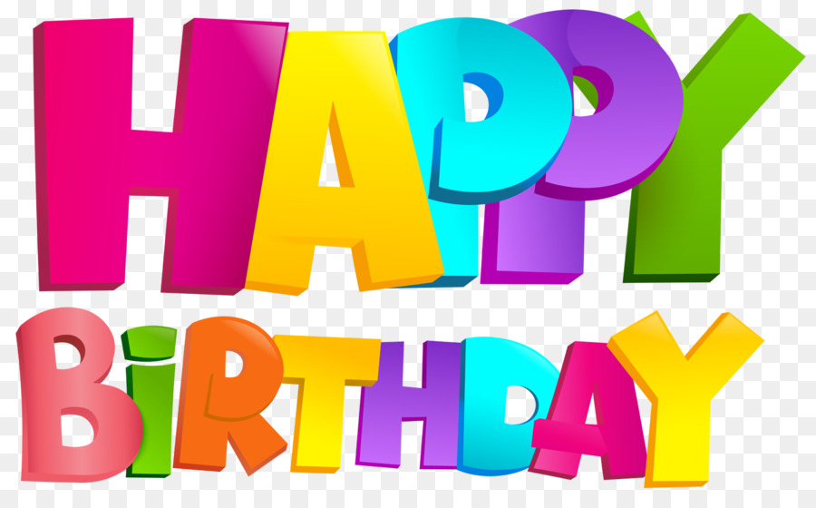 Happy Birthday Logo Clipart Birthday Text Pink Transparent Clip Art
