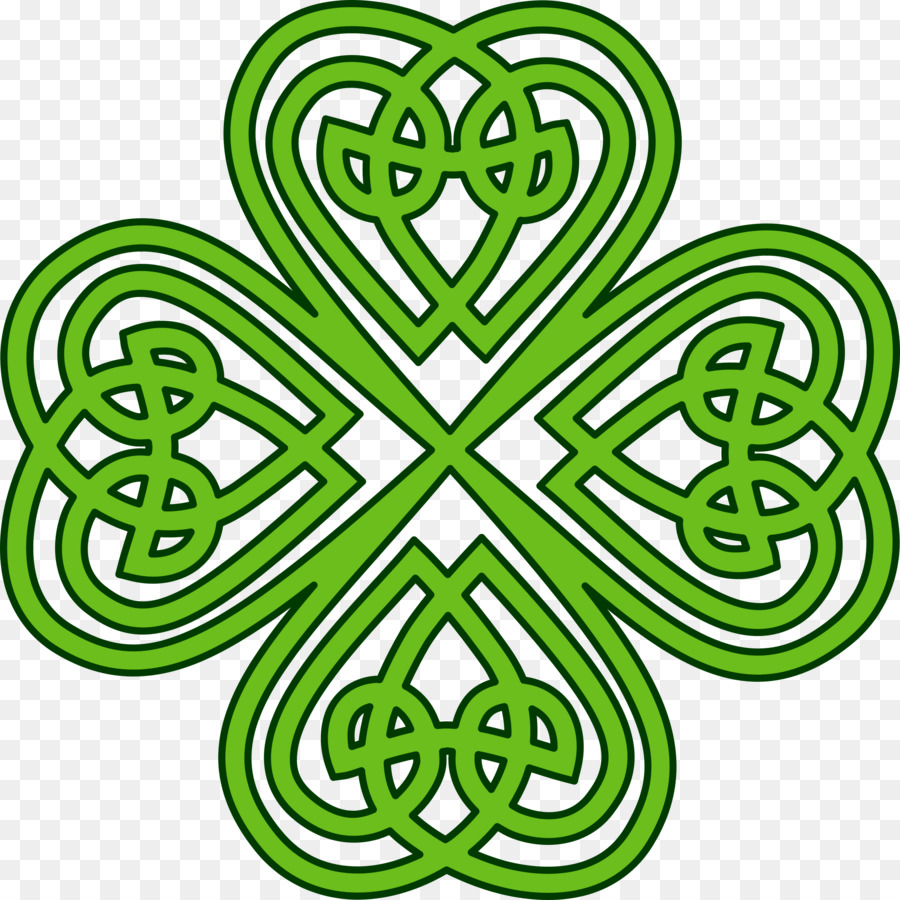 Кельтский Клевер четырехлистный символ