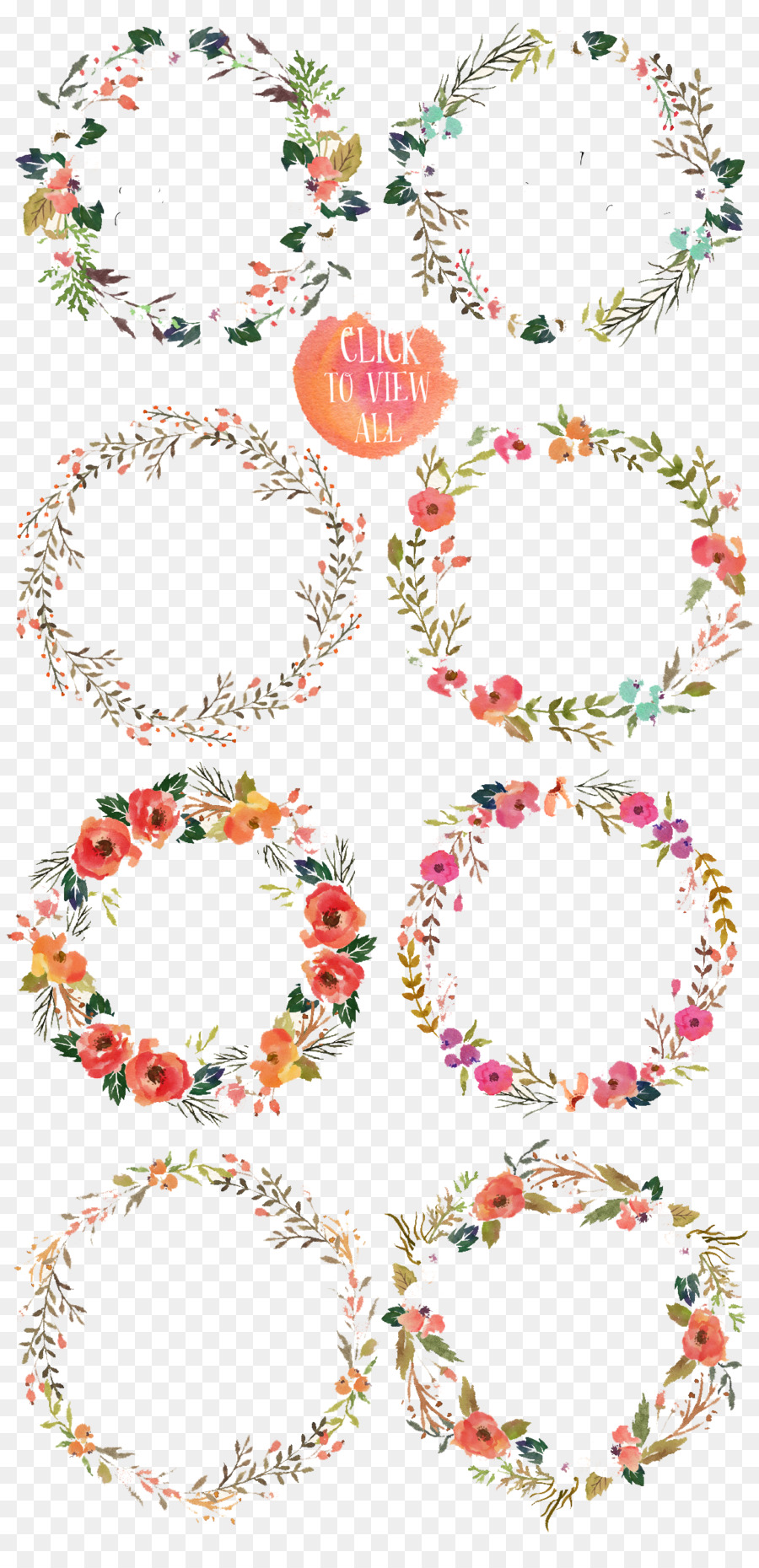 Watercolor Wreath Background