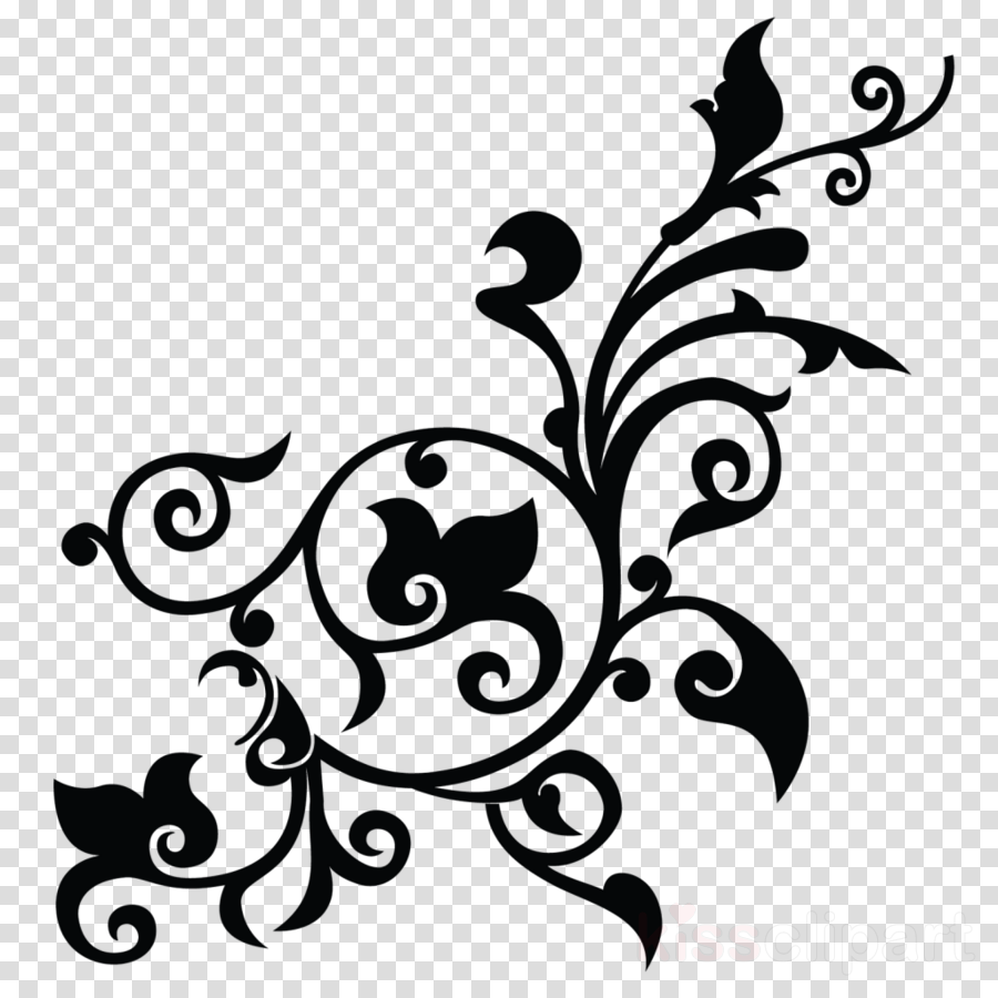 Black And White Flower Clipart Flower Design Black Transparent Clip Art