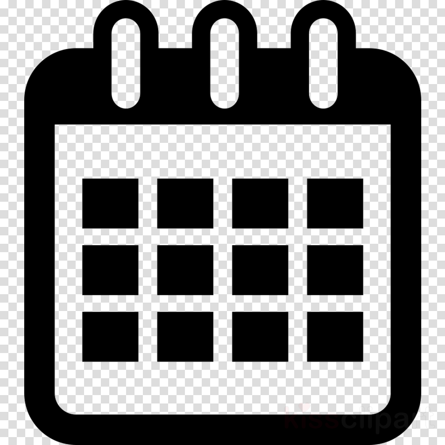 Black Line Background Clipart Calendar Black Text Transparent Clip Art