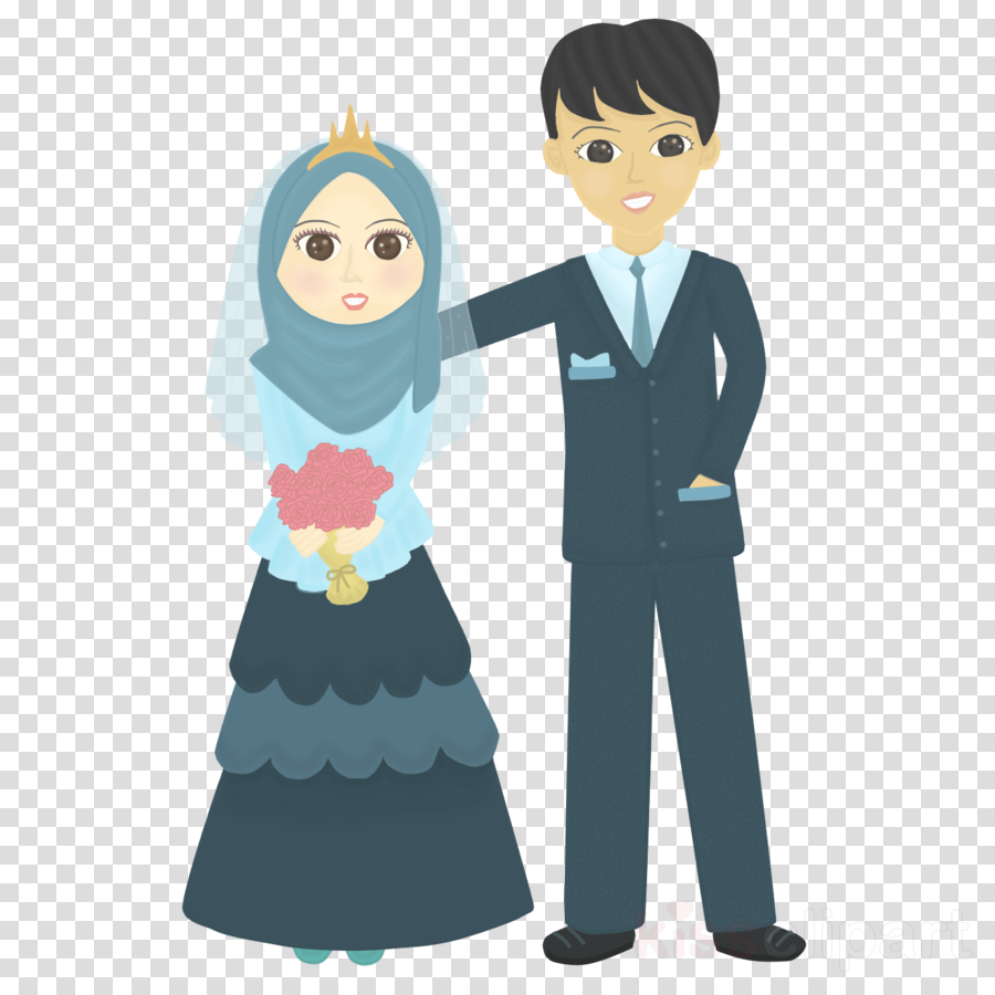 Muslim Wedding Cartoon Clipart Quran Islam Bride Transparent