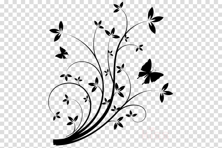 Black And White Flower clipart - Sticker, Design, Painting, transparent