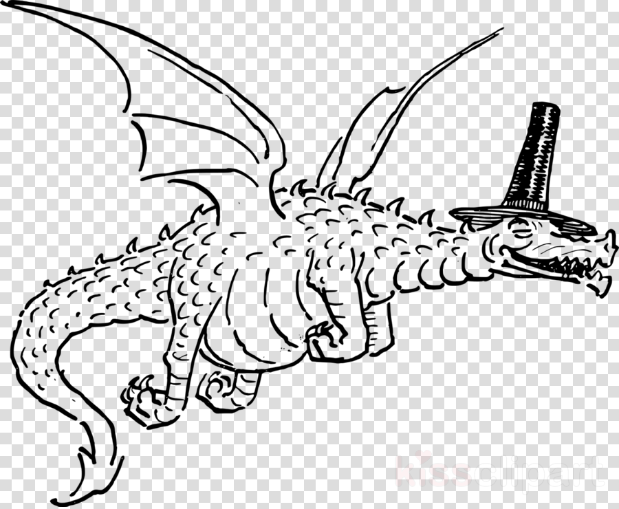 Butterfly Black And White Clipart Dragon Drawing China