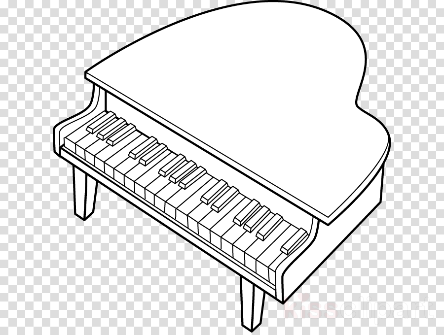 Piano Cartoon Clipart Furniture Product Line Transparent Clip Art