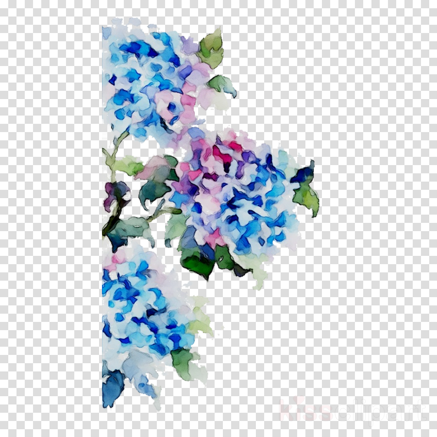 Flower Art Watercolor Clipart - Design, Flower, Hydrangea, Transparent Clip Art