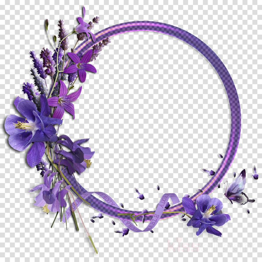 Purple Flower Wreath Clipart Flower Purple Lavender Transparent Clip Art