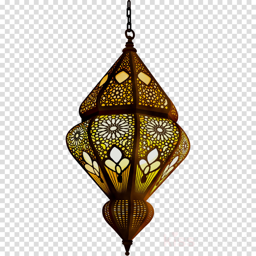 Golden Islamic Lamp Lantern Clipart