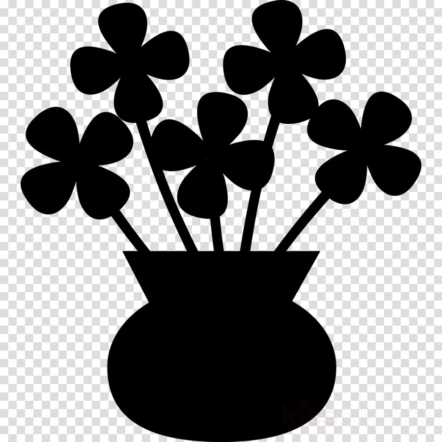 Flowers In Vase Clipart Flower Silhouette Plant Transparent